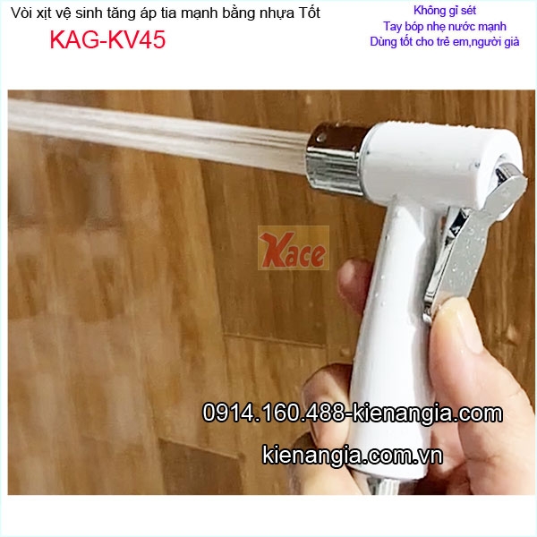 Vòi xịt vệ sinh nước mạnh bằng nhựa KAG-KV45