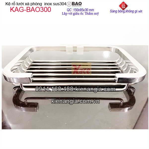 KAG-BAO300-Khay-luoi-xa-phong-inox-BAO-inox-sus304-bong-khong-gi-set-KAG-BAO300-2