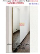 Gương soi toàn thân khung inox chữ nhật 60x160 cm KAG-KINOX203