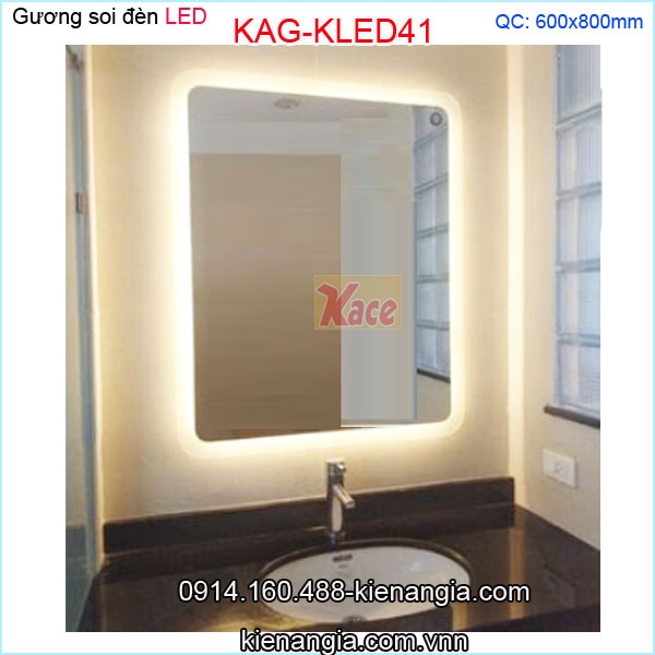 Gương soi đèn LED 60X80 cm KAG-KLED41