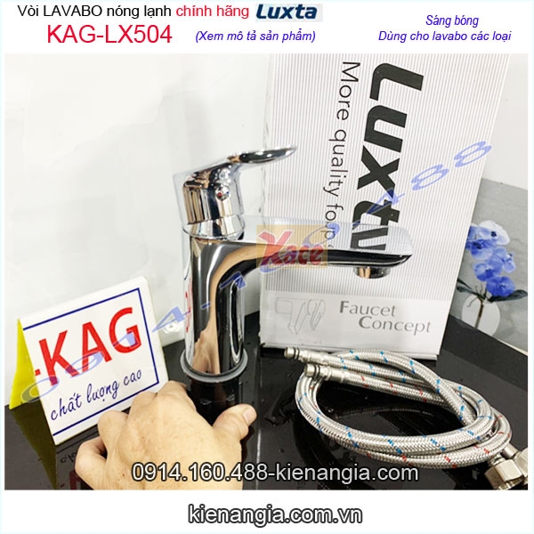 Vòi lavabo cao cấp Luxta nóng lạnh KAG-LX504