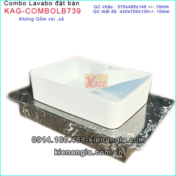 Com bo lavabo đặt trên mặt đá KAG-COMBOLB739