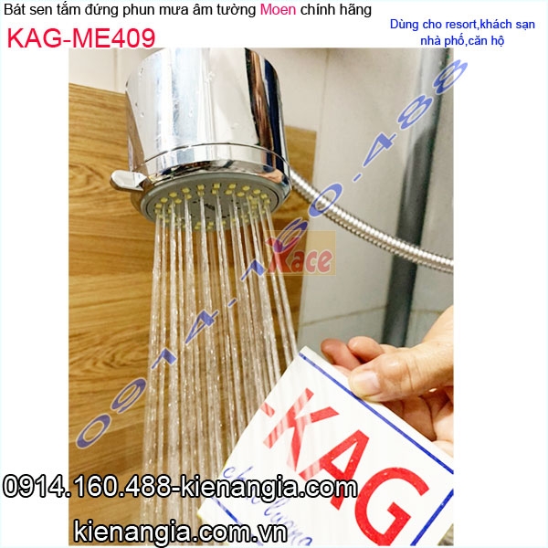 Đầu sen phun mưa âm tường tắm đứng chính hãng Moen KAG-ME409