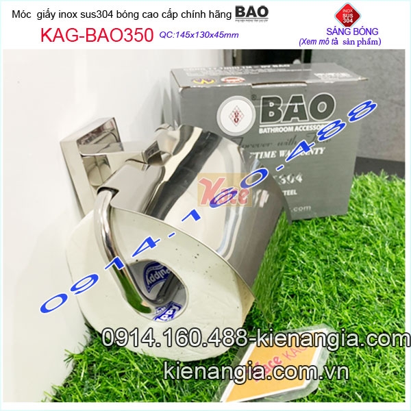 Lô giấy vệ sinh inoxBao-sus304 resort KAG-BAO350