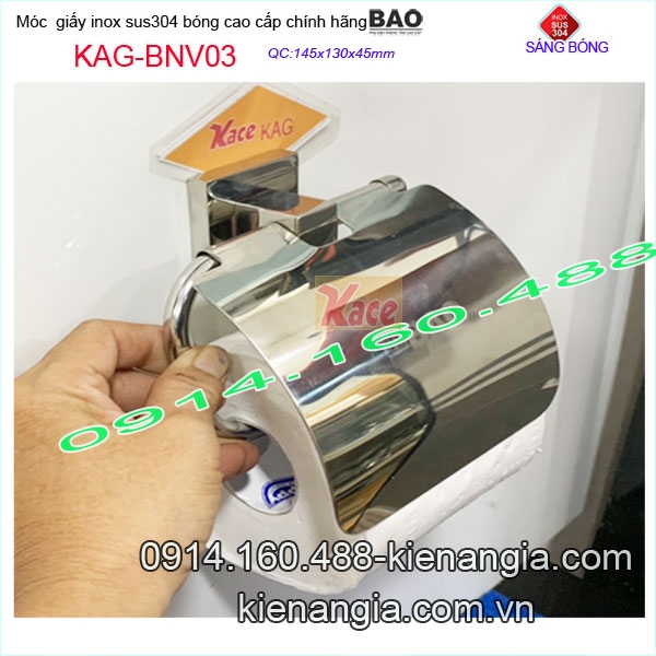 Lô giấy vệ sinh inoxBao-sus304 resort KAG-BNV03