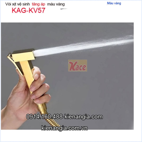 Vòi xịt vệ sinh vuông màu vàng KAG-KV57