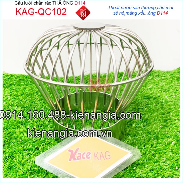 Quả cầu lưới chặn rác inox sus304 dày  ống  D114 KAG-QC102