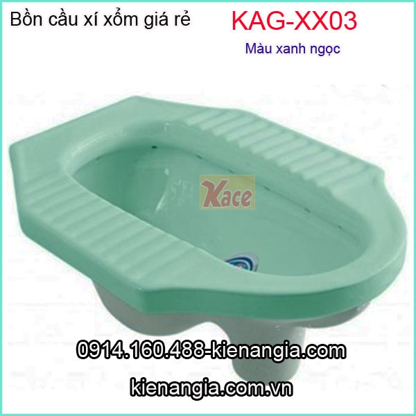 Xí xổm giá rẻ màu xanh ngọc KAG-XX03
