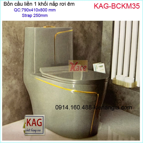 Bồn cầu 1 khối  cao cấp màu KAG-BCMK35