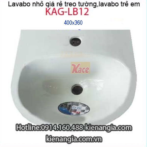 Lavabo nhỏ giá rẻ màu trắng Vina KAG-LB12