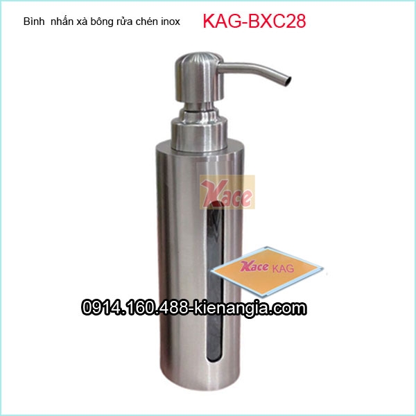 Bình nhấn xà bông chậu rửa chén inox  KAG-BXC28