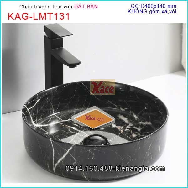 Chậu lavabo Đặt bàn tròn vân đá KAG-LMT1131