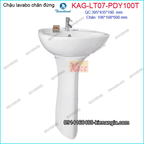Chậu lavabo chân đứng Thiên Thanh KAG-LT07-PDY100T