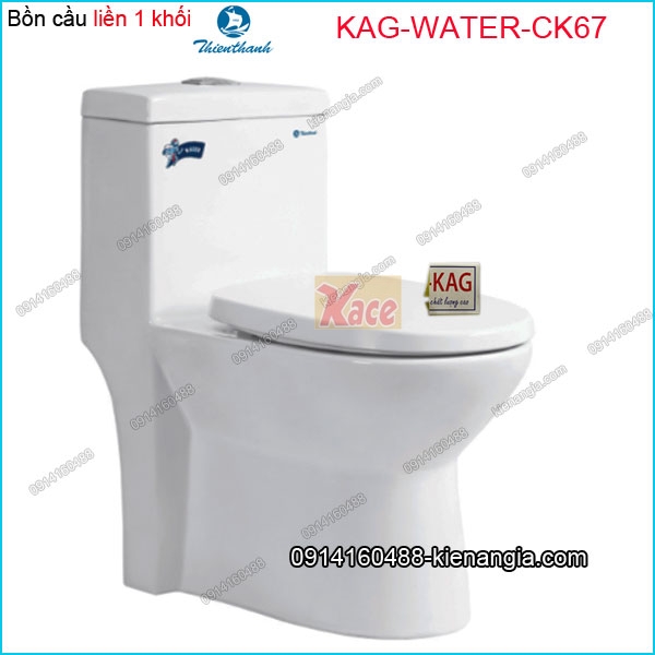 Bồn cầu 1 khối phòng tắm nhỏ Thiên Thanh Water-CK67
