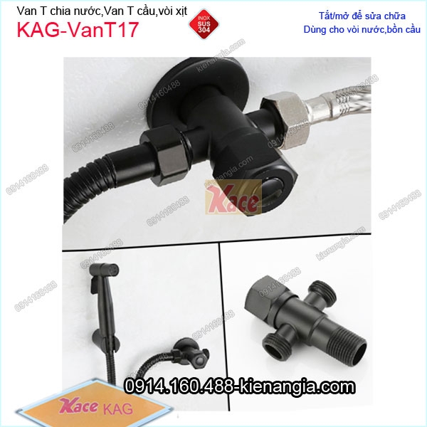 KAG-VanT17-Van-T-Cau-Van-chia-nuoc-voi-xit-ve-sinh-INOX-304-DEN-KAG-VanT17