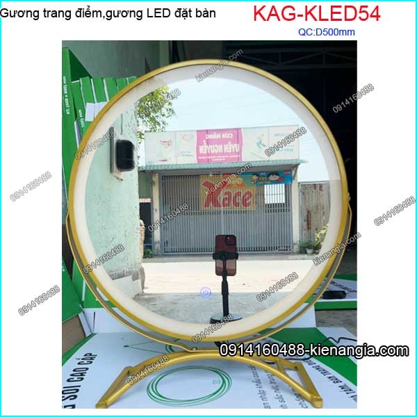 Gương trang điểm LED đặt bàn D50cm KAG-KLED54