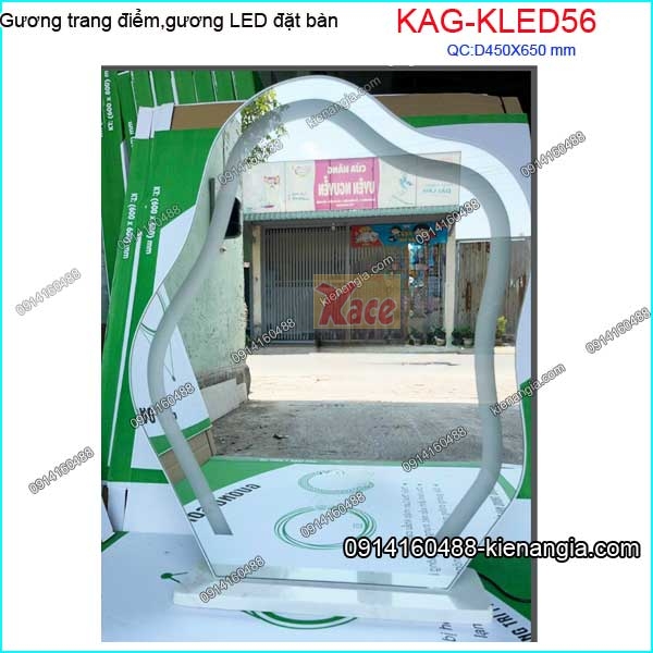 Gương trang điểm LED đặt bàn45x65cm KAG-KLED56