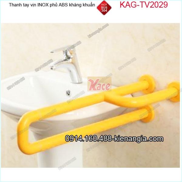Thanh tay vịn lavabo rửa mặt   inox bọc nhựa ABS kháng khuẩn KAG-TV2029