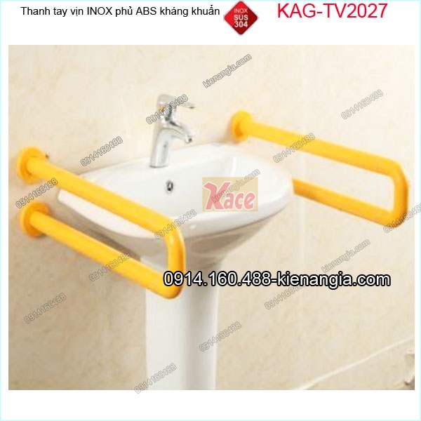 Thanh tay vịn lavabo rửa mặt   inox bọc nhựa ABS kháng khuẩn KAG-TTV2027