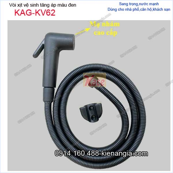 Vòi xịt vệ sinh màu đen sang trọng KAG-KV62