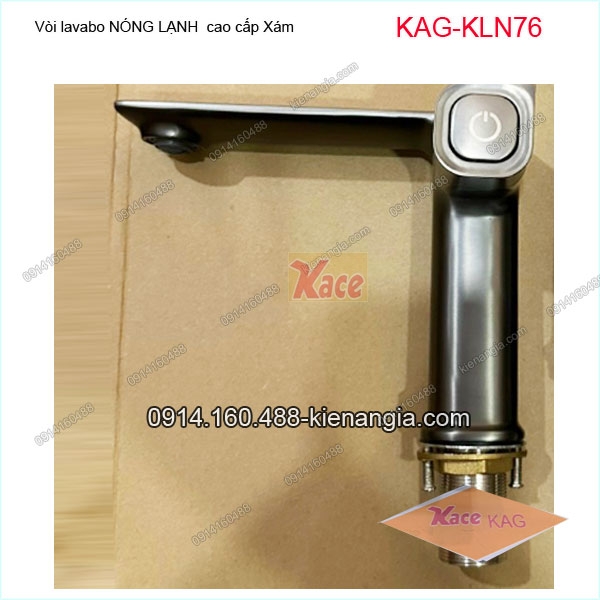 Vòi lavabo nóng lạnh màu xám cao cấp KAG-KLN76