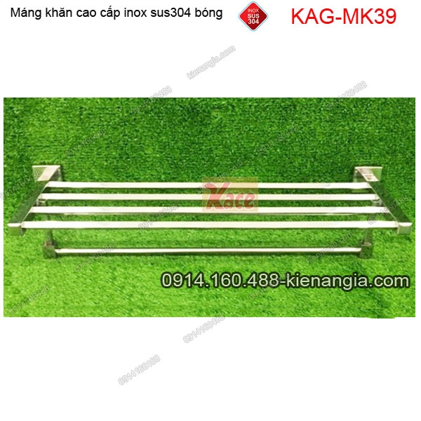 Máng khăn tầng cao cấp inox sus304 bóng KAG-MK39
