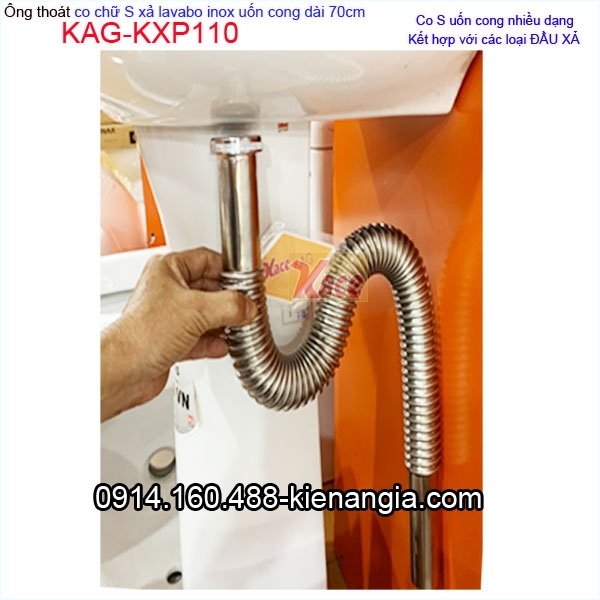 Ống thoát chữ S xả lavabo KAG-KXP110