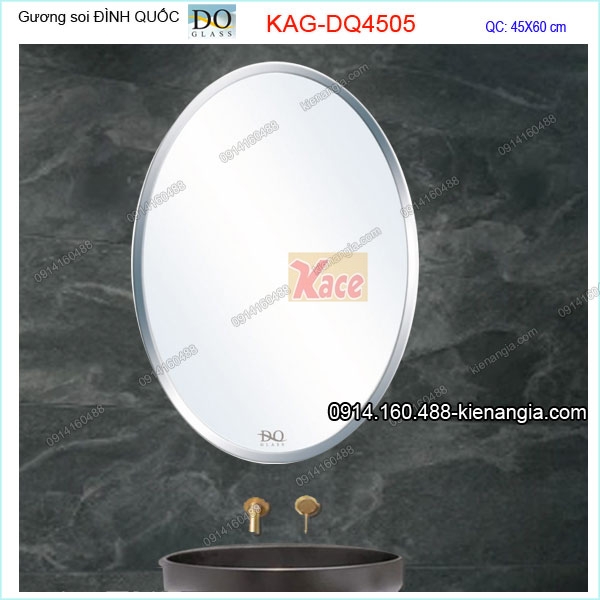 Gương soi Oval phòng tắm Đình Quốc DQ 45X60 cm KAG-DQ4505