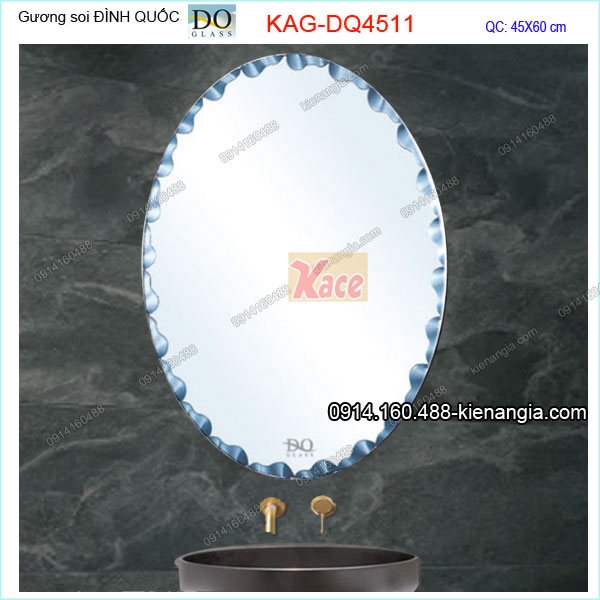 Gương soi Oval Đình Quốc DQ 45X60 cm KAG-DQ4511