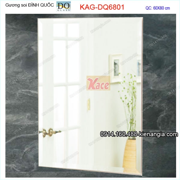 Gương soi phòng tắm 60x80 cm Đình Quốc KAG-DQ6801