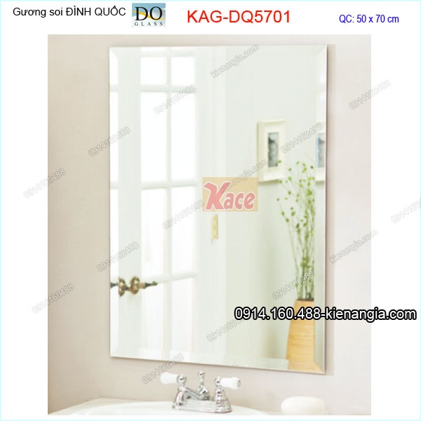 Gương soi Đình Quốc 50x70cm KAG-DQ5701