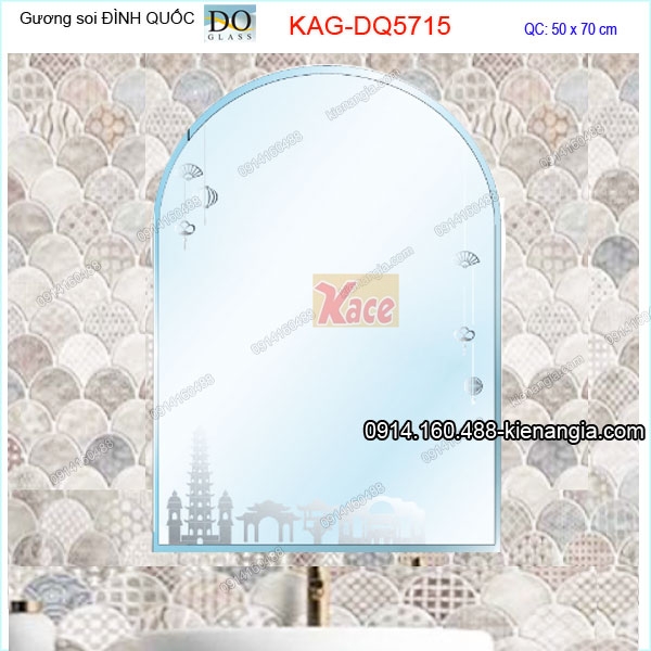 Gương soi Đình Quốc 50x70cm KAG-DQ5715