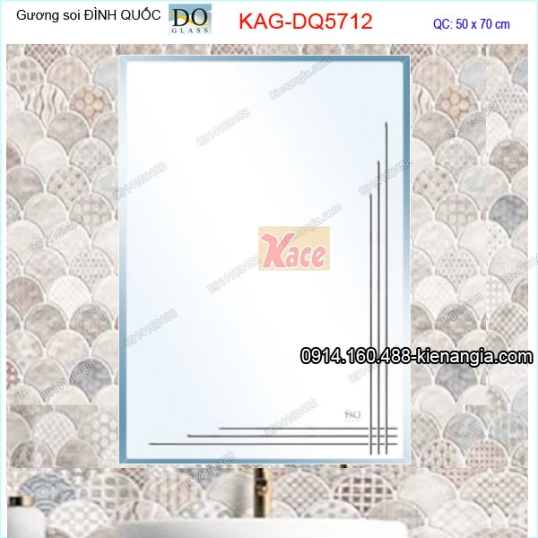 Gương soi Đình Quốc 50x70cm KAG-DQ5712