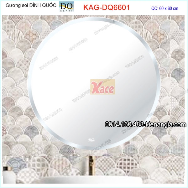 Gương soi Đình Quốc ,gương tròn phòng tắm 60cm KAG-DQ6601
