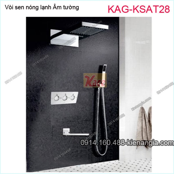 Sen tắm ÂM tường nóng lạnh đa năng  Đồng thau Chrome KAG-KSAT28