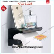 Móc  giấy vệ sinh có giá để điện thoại  inox sus304 mạ đen KAG-LG601