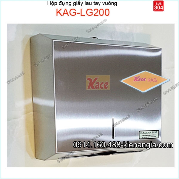 Hộp đựng giấy lau tay bằng inox sus304 KAG-LG200