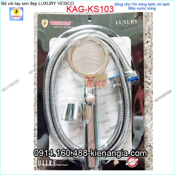Bộ vòi tay sen tăng áp cao cấpLUXURY Vesico KAG-KS103