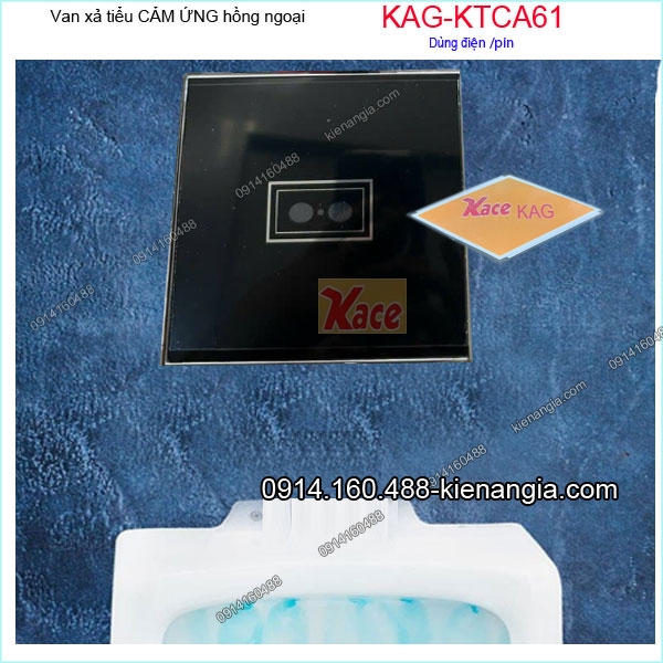 Van xả tiểu cảm ứng màu đen dùng điện,pin KAG-KTCA61