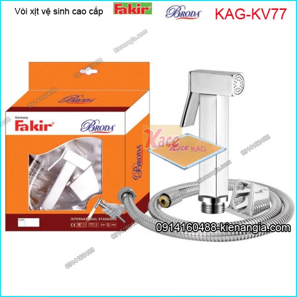 Vòi xịt vệ sinh cao cấp đồng thau Fakir-Broda KAG-KV77