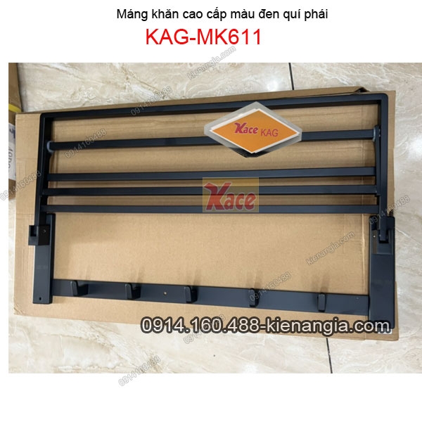Máng khăn tầng vuông bồn tắm Đen KAG-MK611