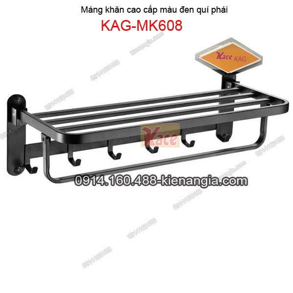 Máng khăn tầng bồn tắm đen KAG-MK608