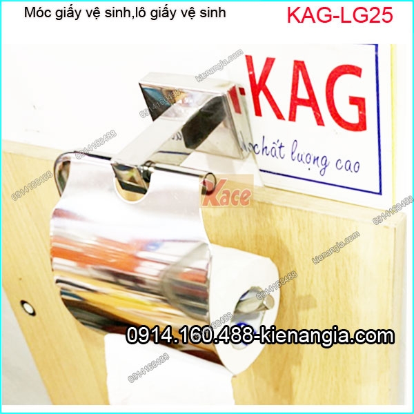 Móc giấy vệ sinh đế vuông inox sus304 KAG-LG25 đế vuông thiết kế sang trọng