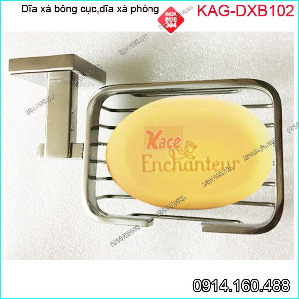 Khay lưới xà phòng cục để inox sus304 vuông KAG-DXB102