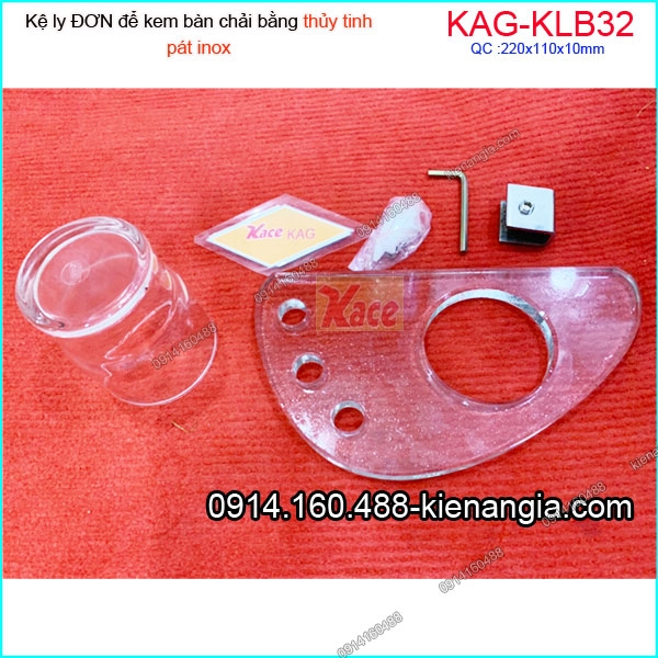 KAG-KLB32-Ke-ly-DON-tam-giac-uon-luon-kem-ban-chai-danh-rang-bang-thuy-tinh-220x110x10mm-KAG-KLB32