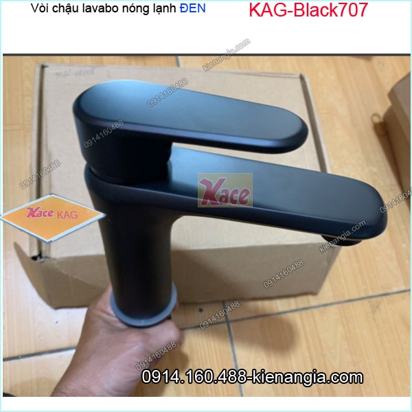 Vòi lavabo nóng lạnh ĐEN KAG-Black707