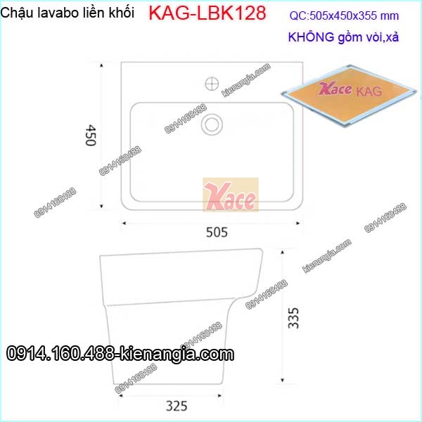 KAG-LBK128-Chau-lavabo-vuong-lien-khoi-505x450x355mm-KAG-LBK128-KICH-THUOC