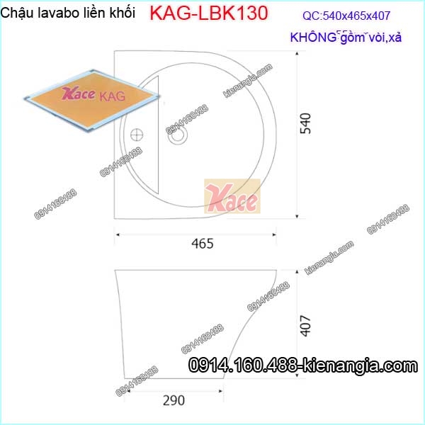 KAG-LBK130-Chau-lavabo-vuong-lien-khoi-540x465x407mm-KAG-LBK130-kich-thuoc