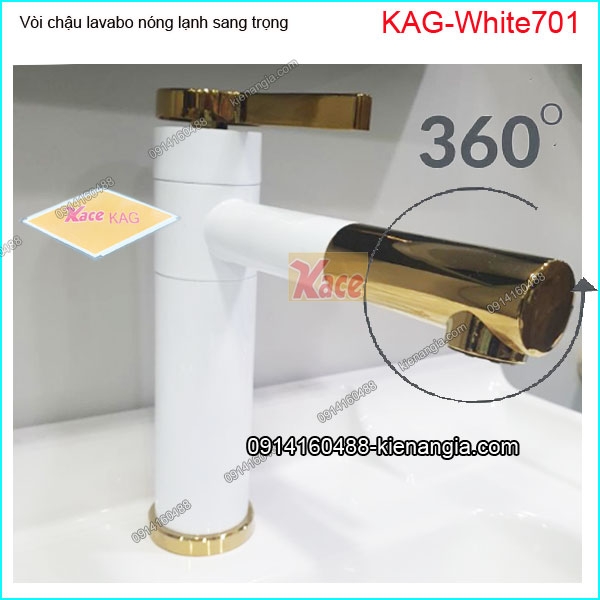 KAG-White701-Voi-chau-lavabo-nong-lanh-Trang-vang-dau-xoay-360-do-KAG-White701-1