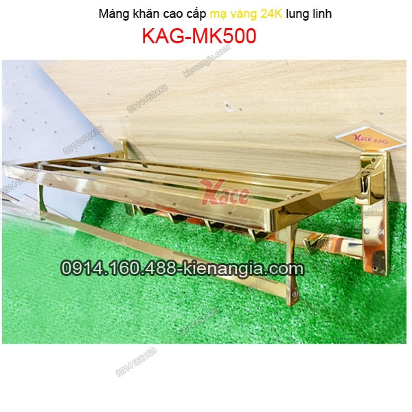 Máng khăn tầng bồn tắm vàng 24K KAG-MK500